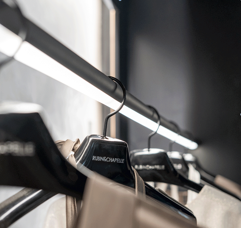 Rubin&Chapelle coat hanger branding